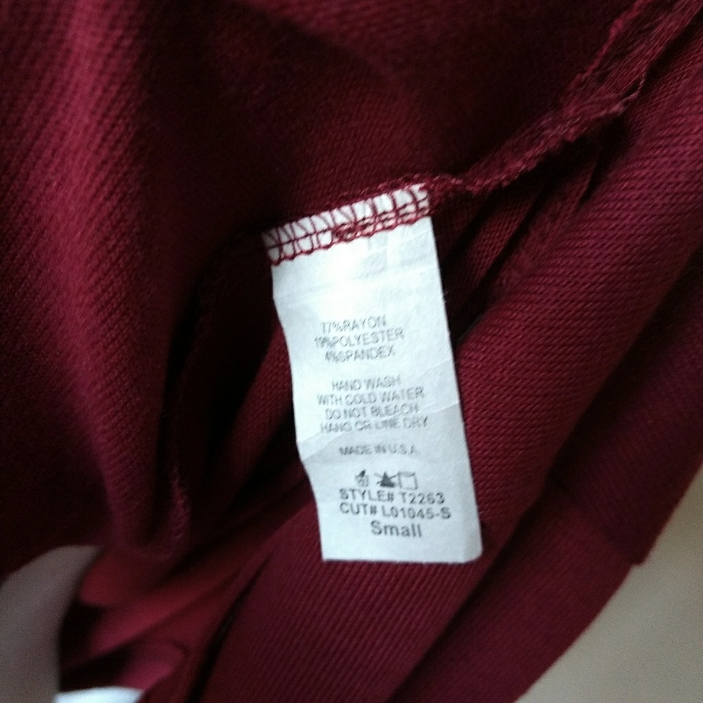 DONATING Red Burgundy Red Knit Cowl Neck Sweater - Picture 6 of 7